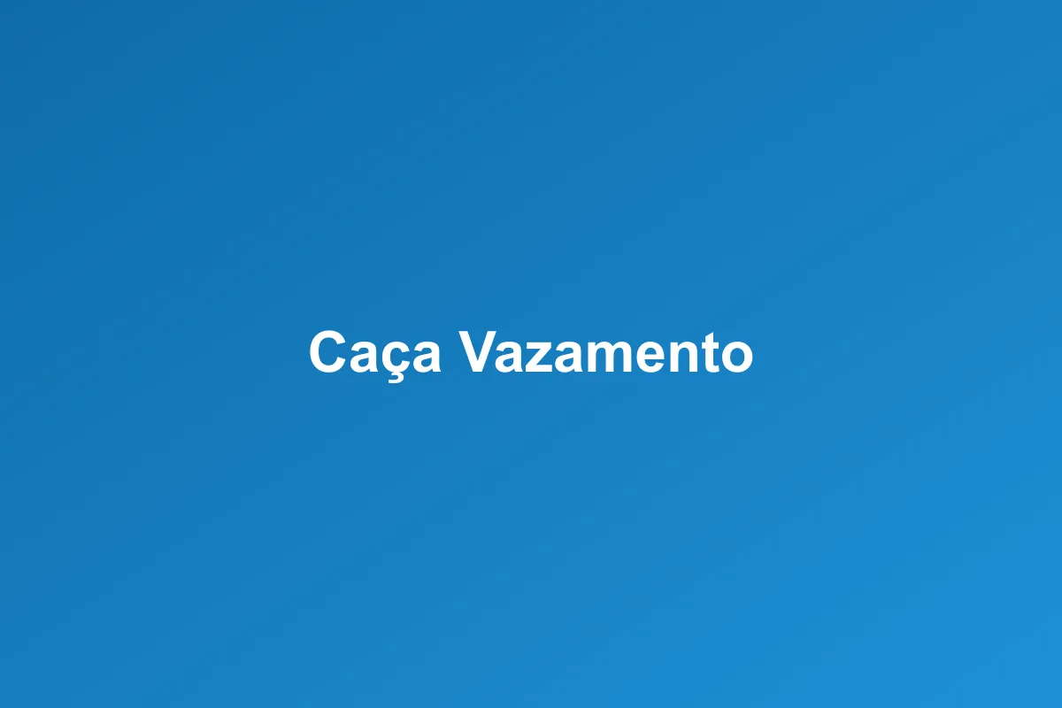 Caça-vazamento de Água em Goiânia